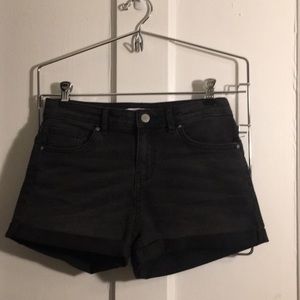 Dark wash denim shorts